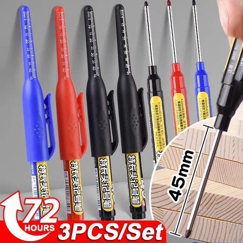 Woodworking Carpenter - Marqueurs imperméables multi-usages à pointe longue