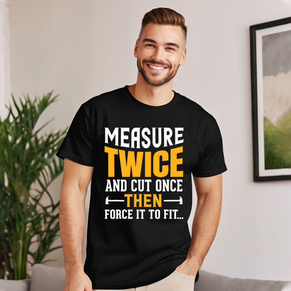 Woodworking Quotes Funny - T-shirt à manches courtes et col