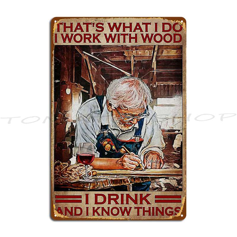 Pancarte en métal avec citatio - Woodworking Quotes Funny avis et prix