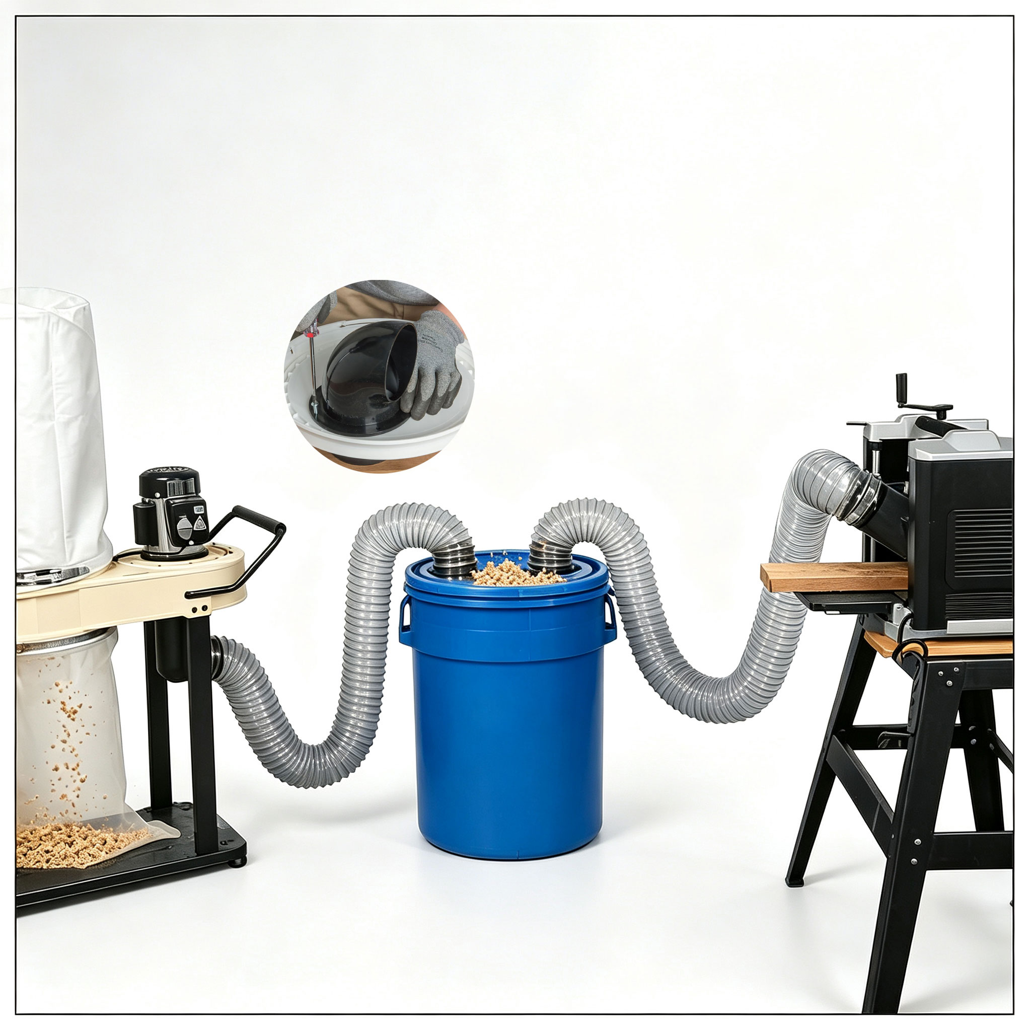 Adaptateur coudé de 100 mm pou - Vacuum Woodworking avis et prix